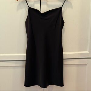 Alice + Olivia Black Spaghetti Strap Mini Dress